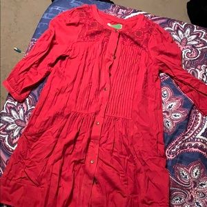 Red Anthropologie Dress
